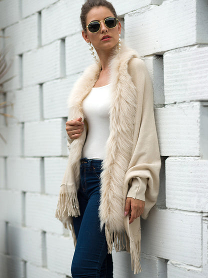Debbie Fur Collar Bohemian Oversized Women Cardigan