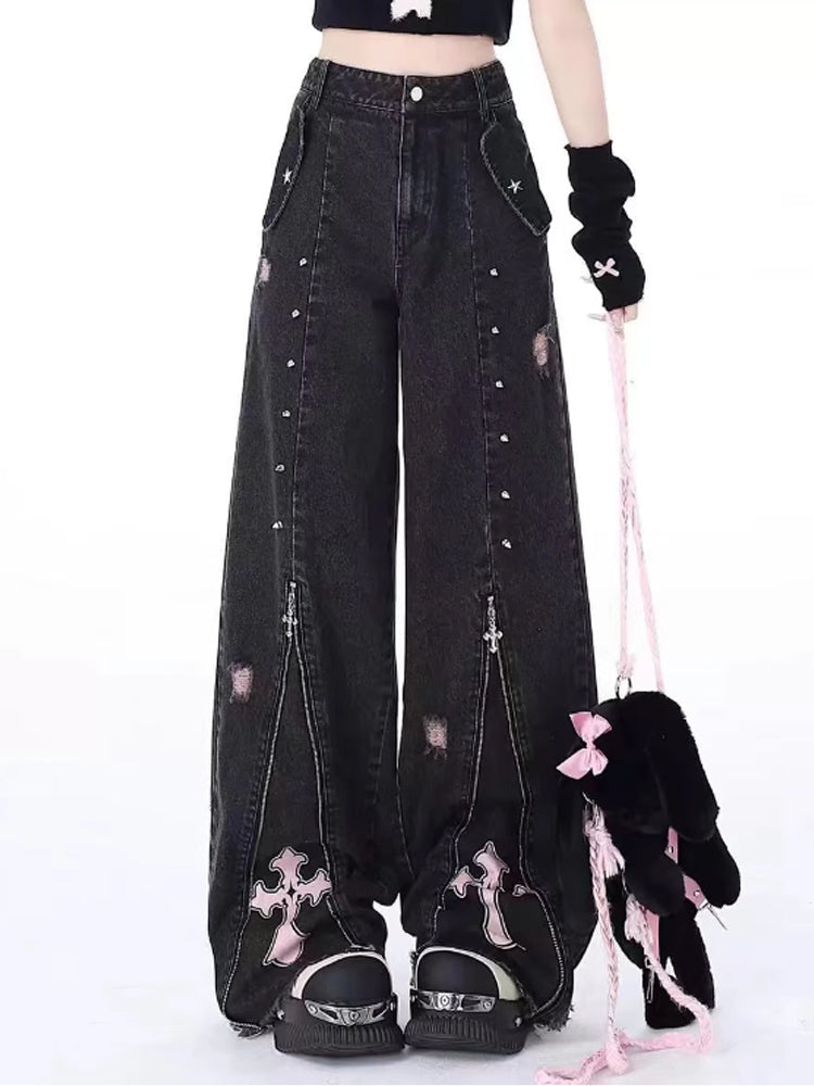 Hannah Black Gothic Jeans