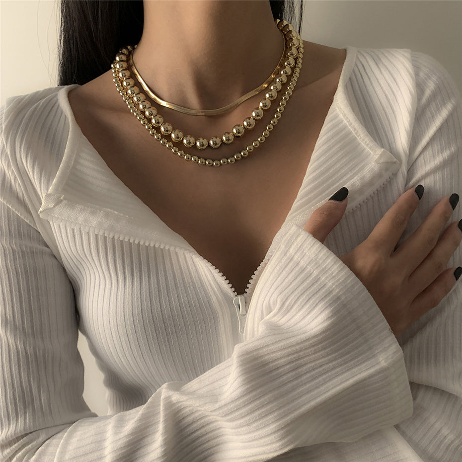 Carly Vintage Flat Filmy Snake Chain Necklace