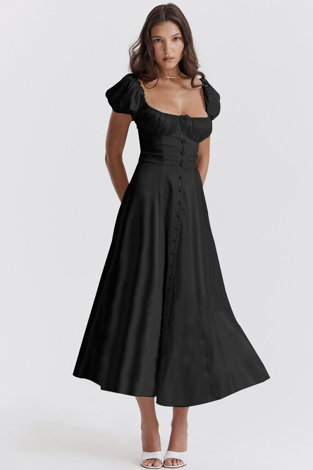 Alice Puff Sleeve Midi Dress