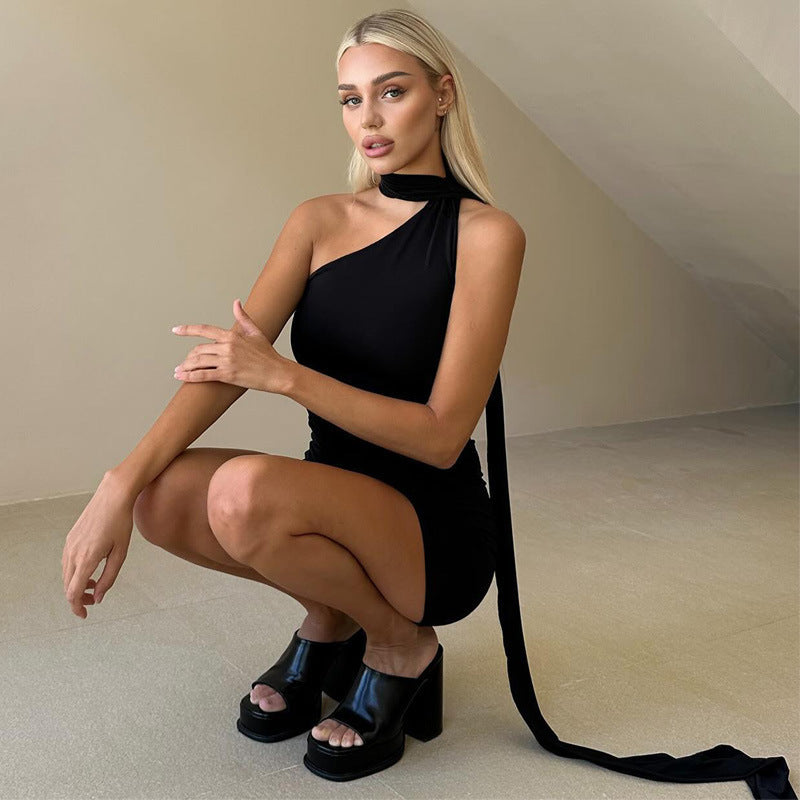 Carol Halter Sleeveless Sexy Mini Dress