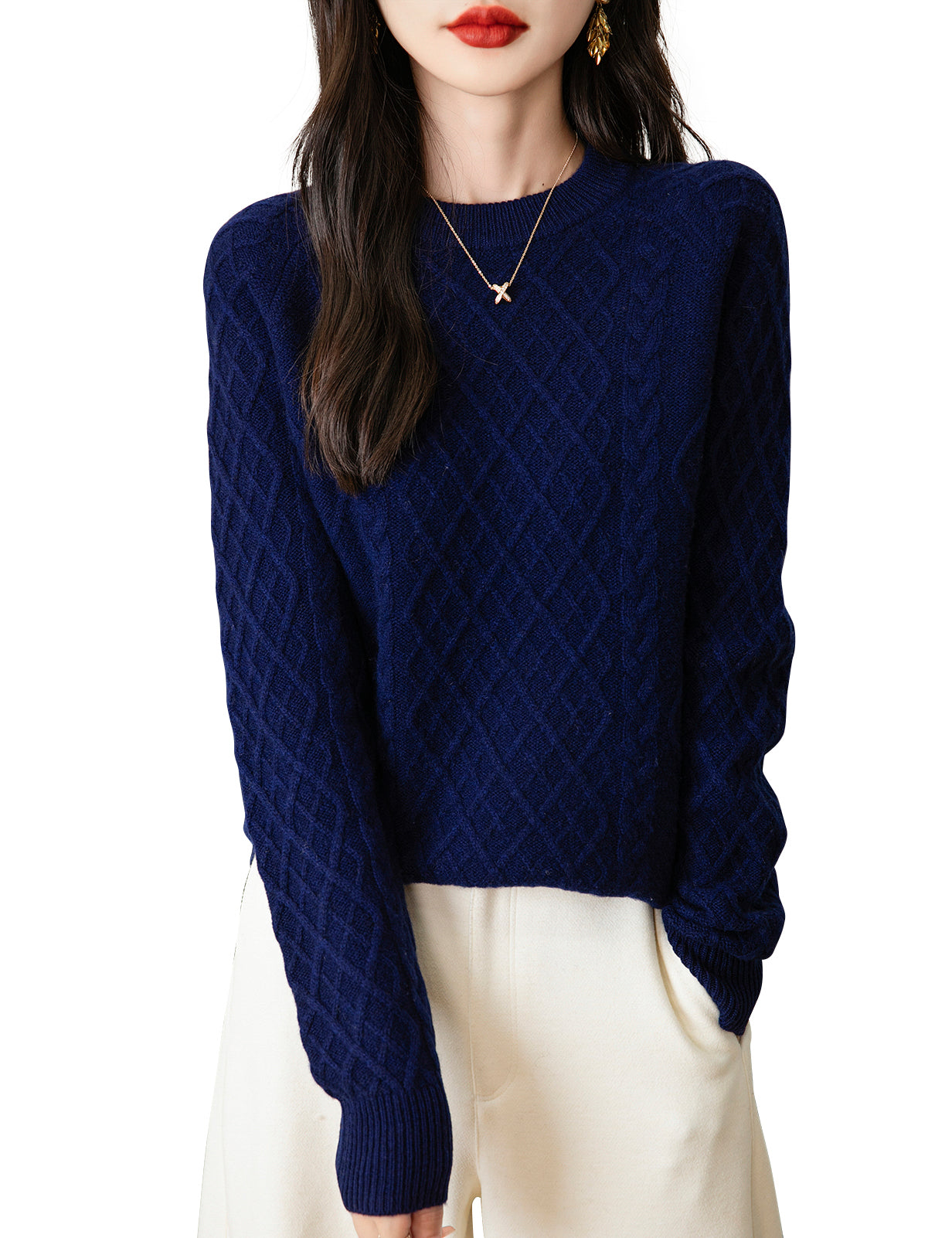 Lauren Woman Crew Neck Soft Long Sleeve Sweater