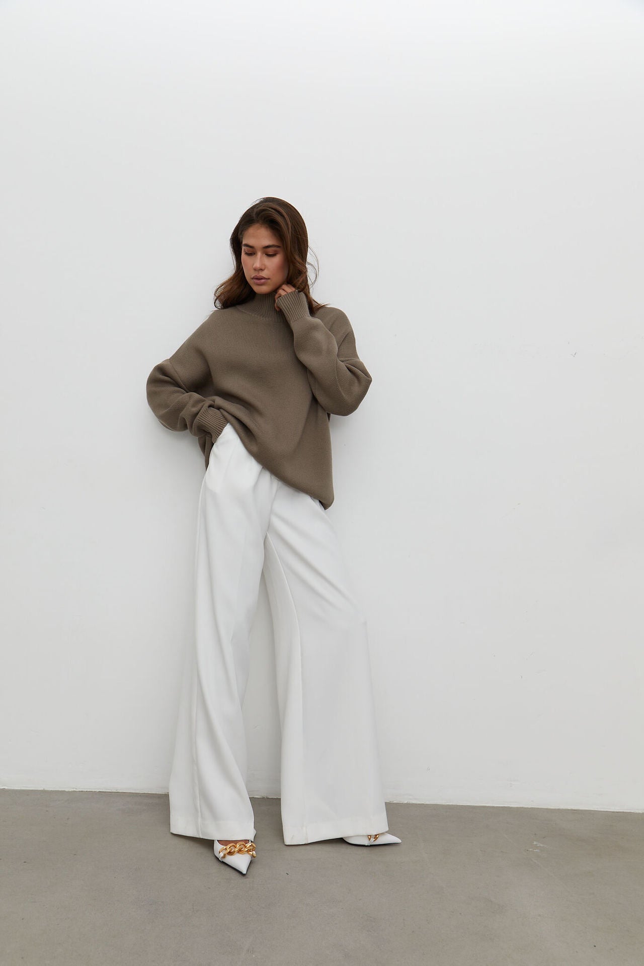 Dawn Women Turtleneck Oversized Casual Sweater