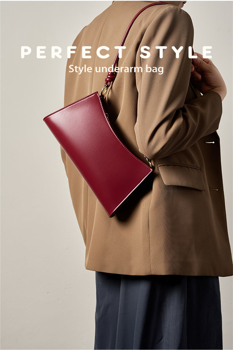 Hannah  Woman Cowhide Genuine Leather Underarm Shoulder Bag