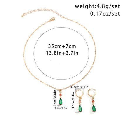 Aria Green Zircon Crystal Pendant Choker Necklace