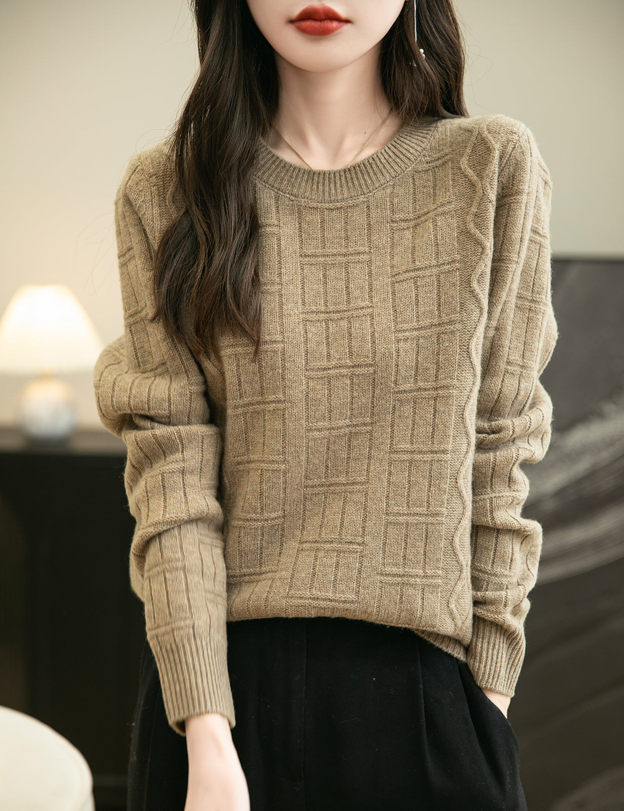 Renee Woman Long Sleeve Knitted Sweater