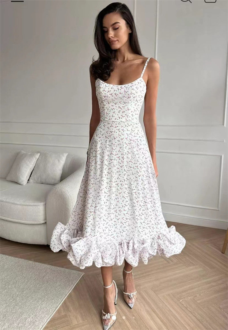 Сlara Flower Hem Sexy Midi Dress