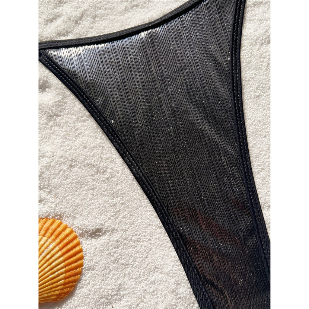 Dorothy Halter Pearl Strappy High Cut Bikini