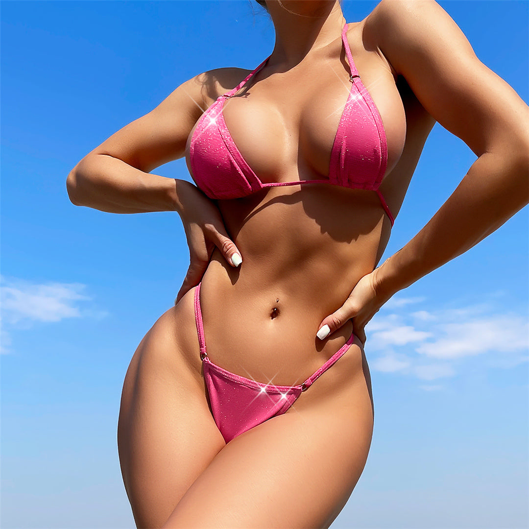 Lisa Sexy Mini Thong Glitter Bikini