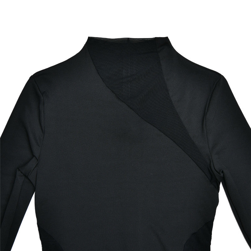 Leah Mesh Patchwork Sexy Maxi Dress