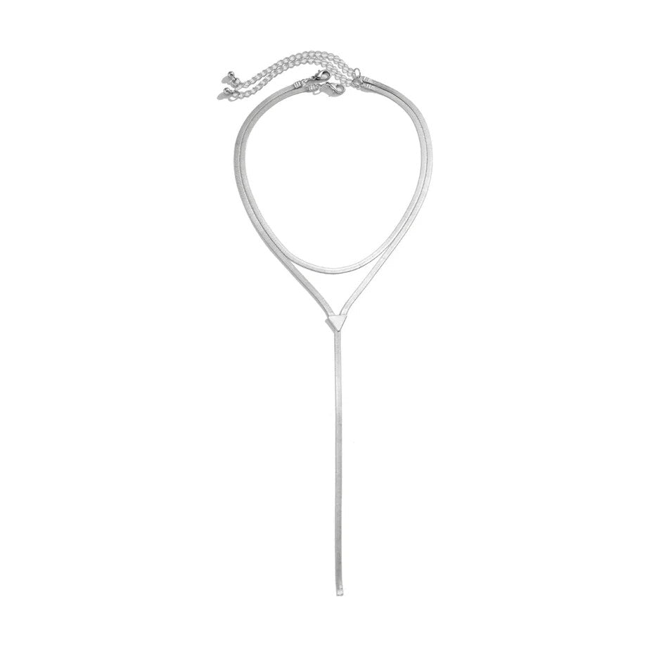 Melissa Vintage Pendant Long Snake Chain Necklace