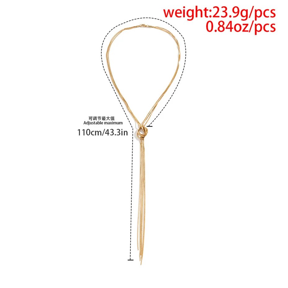 Jennifer Sexy Adjustable Snake Bone Chain Necklace
