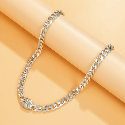 Leah Chain Pendant Choker Necklace