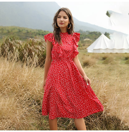 Rachel Summer Floral Print Midi Dress