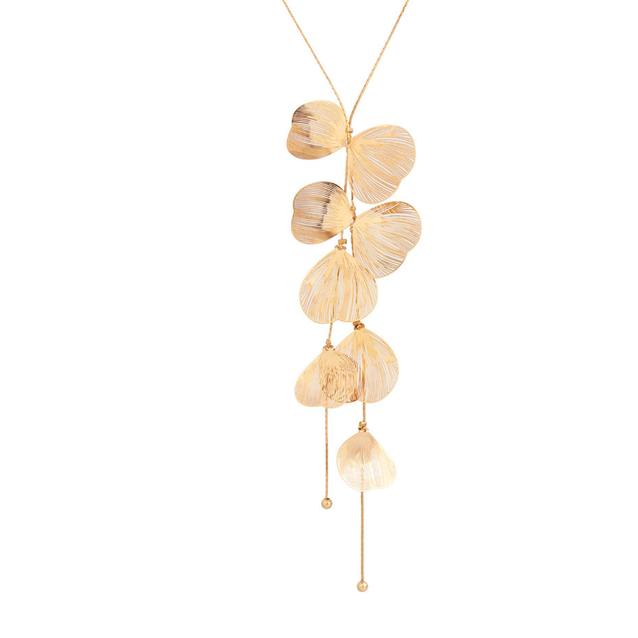 Ethel Kpop Flower Petal Pendant Choker Necklace