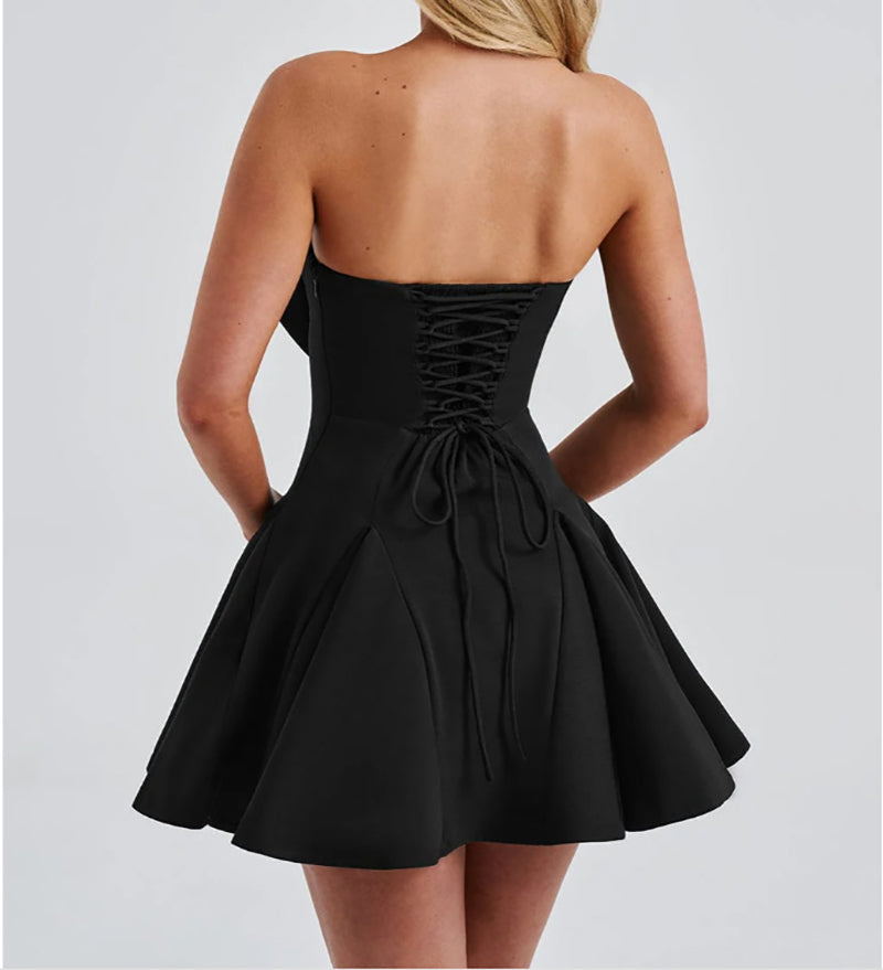 Mary Bow Strapless Backless Sexy Mini Dress