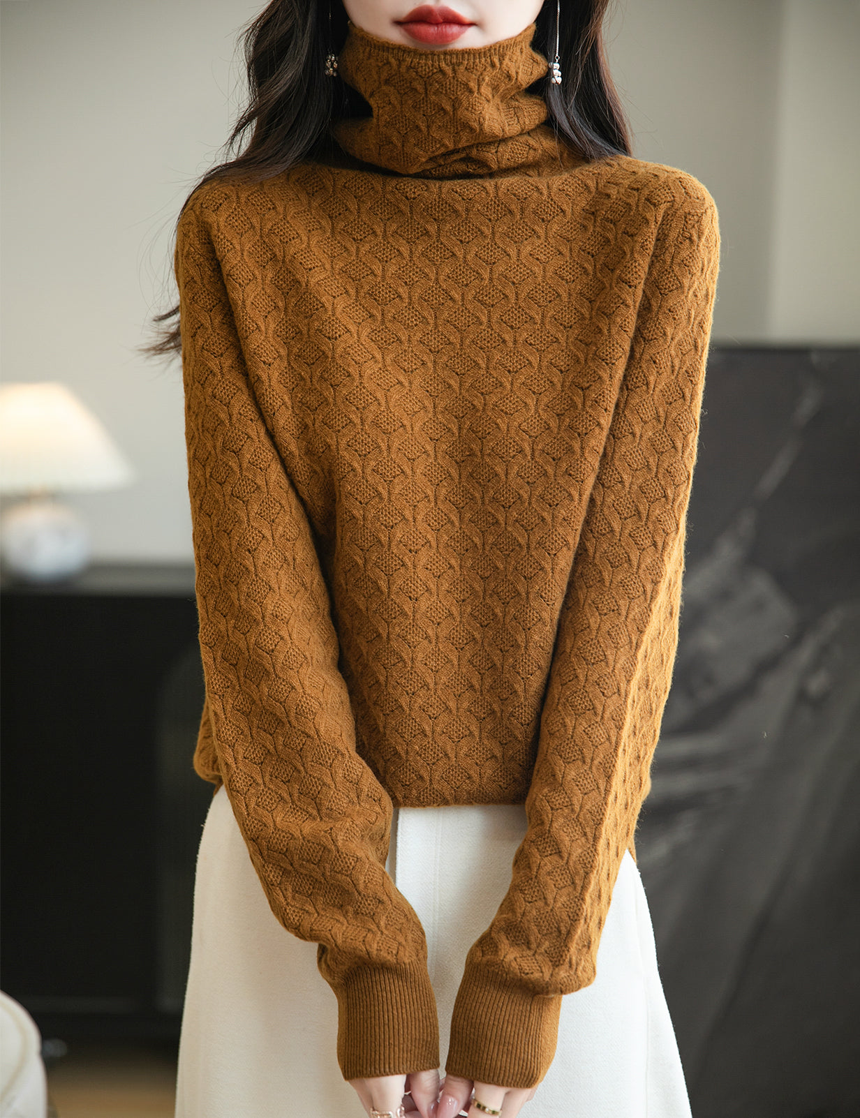 Phyllis Turtleneck Woman Knit Sweater