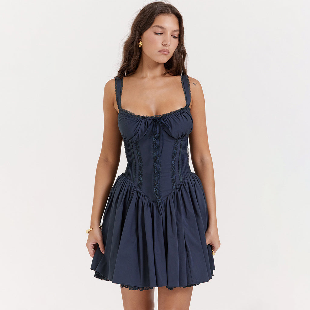 Amber Spaghetti Strap Backless Sexy Mini Dress