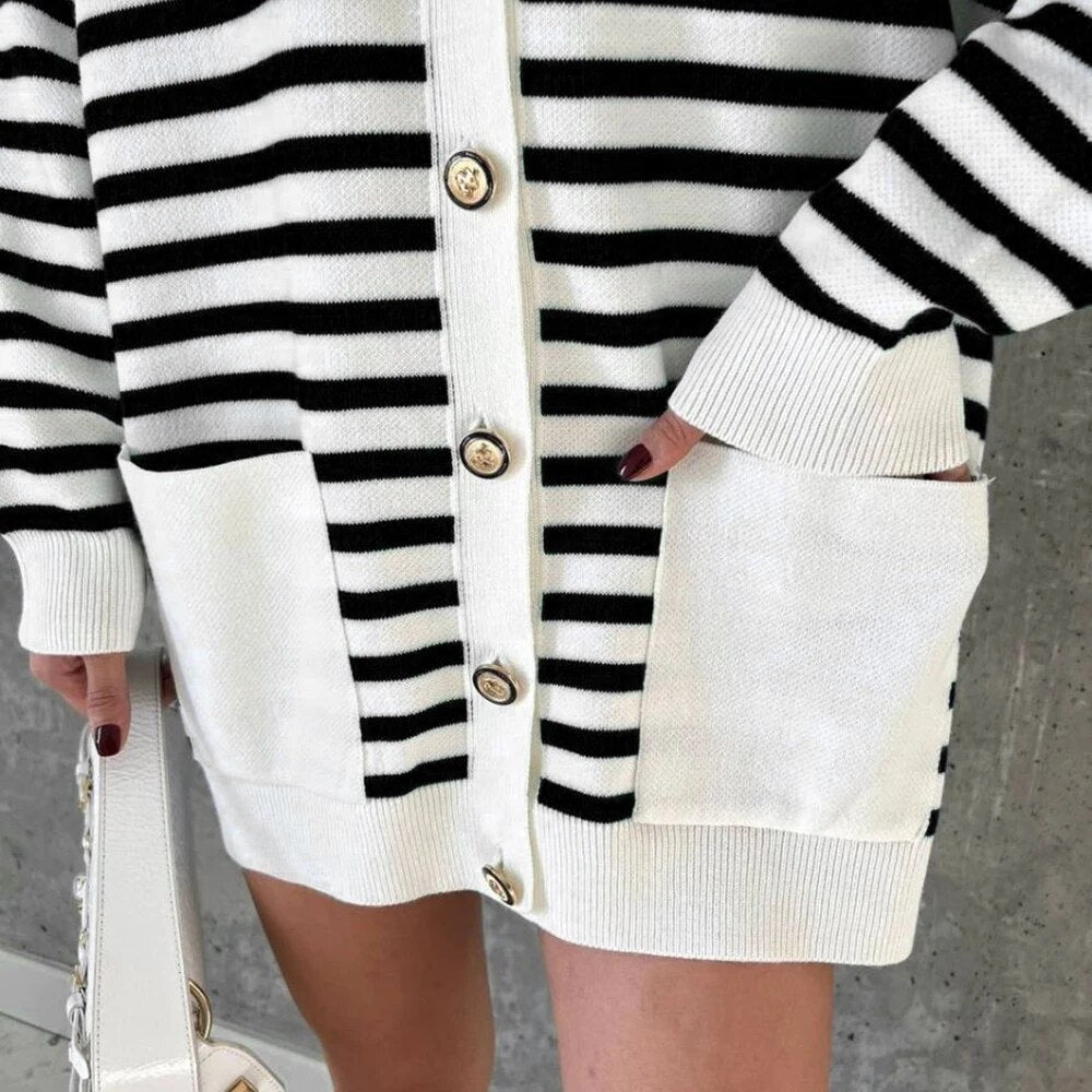 Pamela Cosy Fashion All-match Patchwork Style Women Sweater