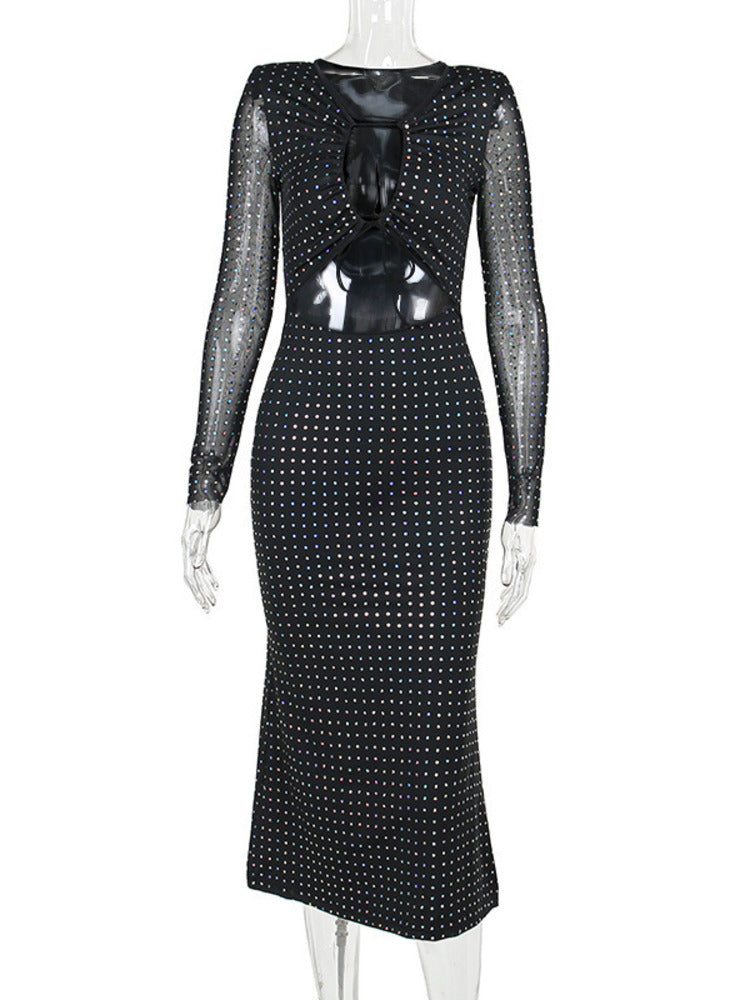 Susan Sequin Sparkle Sexy Maxi Dress