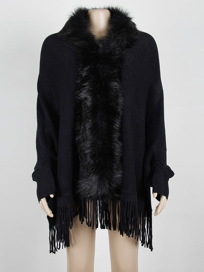 Debbie Fur Collar Bohemian Oversized Women Cardigan