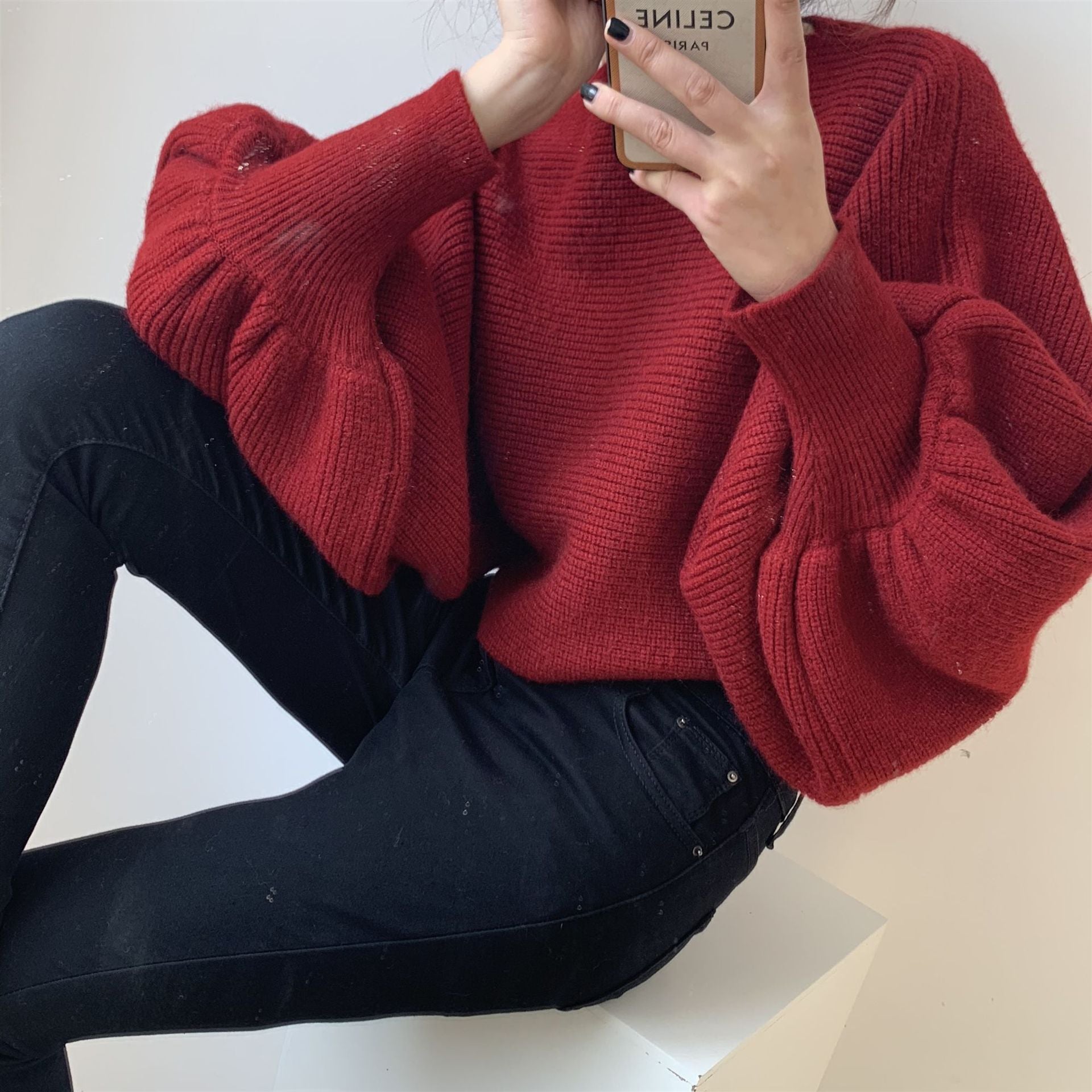 Alice Casual Knitted Solid Woman Sweater