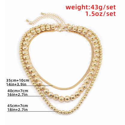 Carly Vintage Flat Filmy Snake Chain Necklace