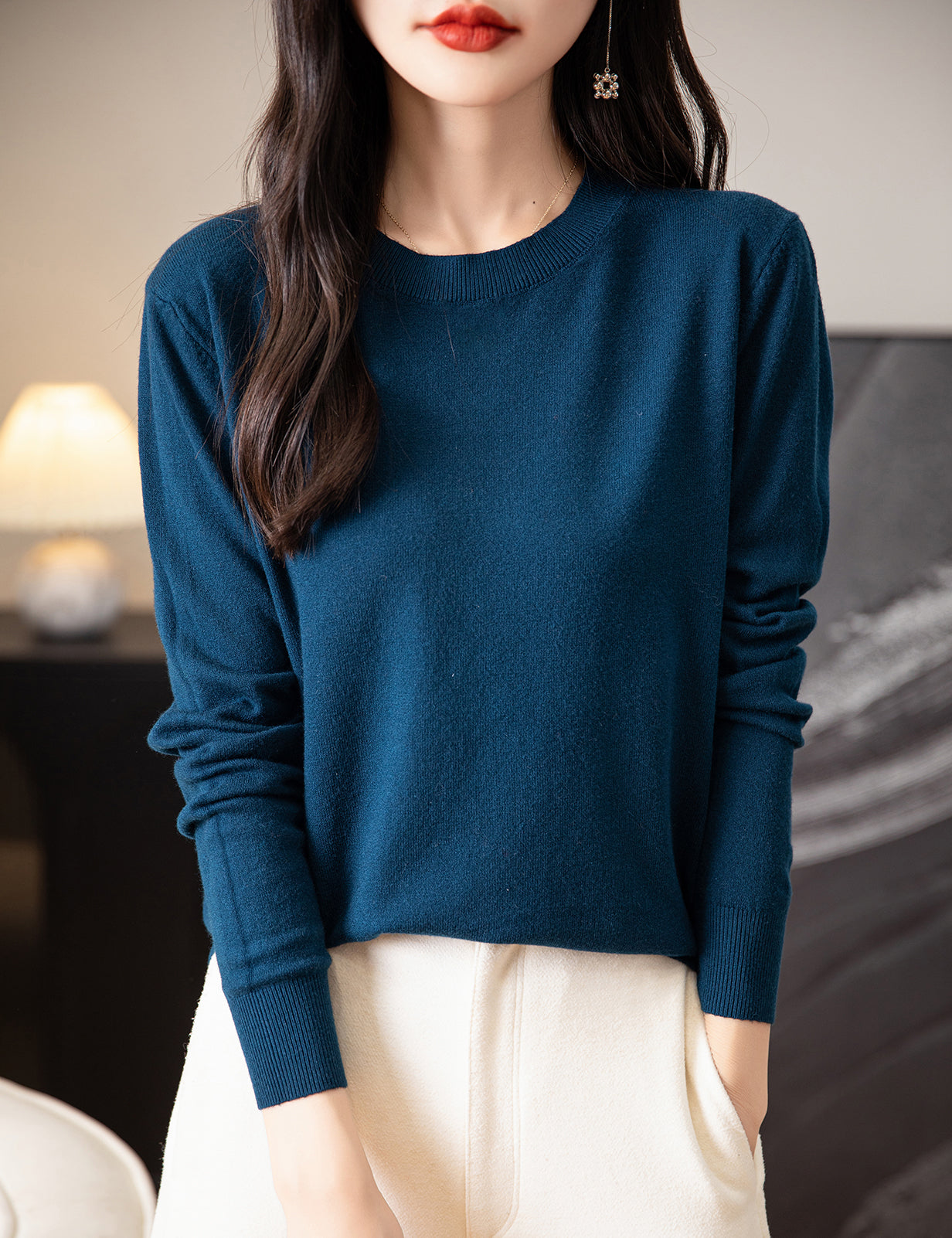 Ruth O Neck Woman Sweater