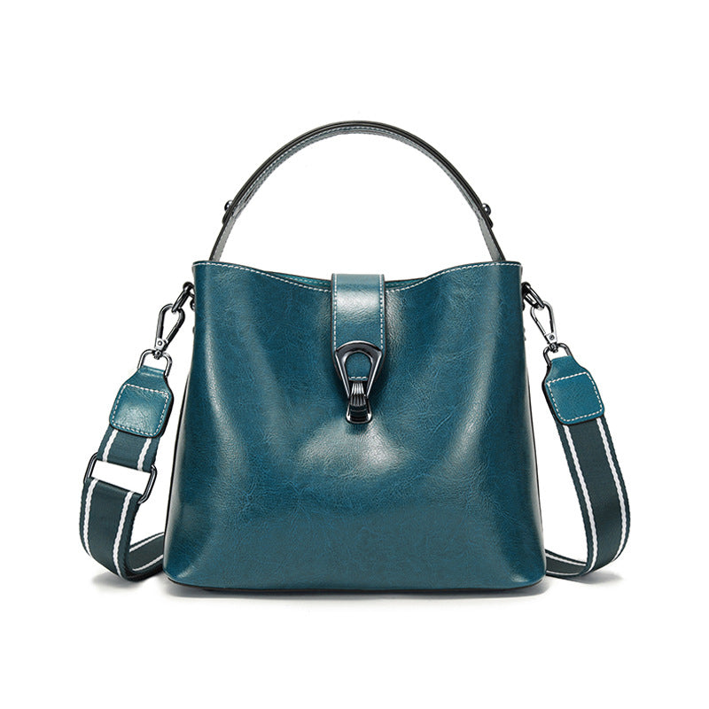 Mary Woman Leather Bucket Small Shoulder Bag