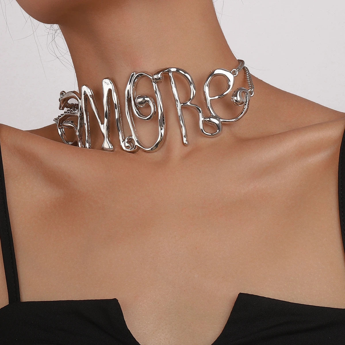 Ellen Women Steampunk Metal Choker Necklace