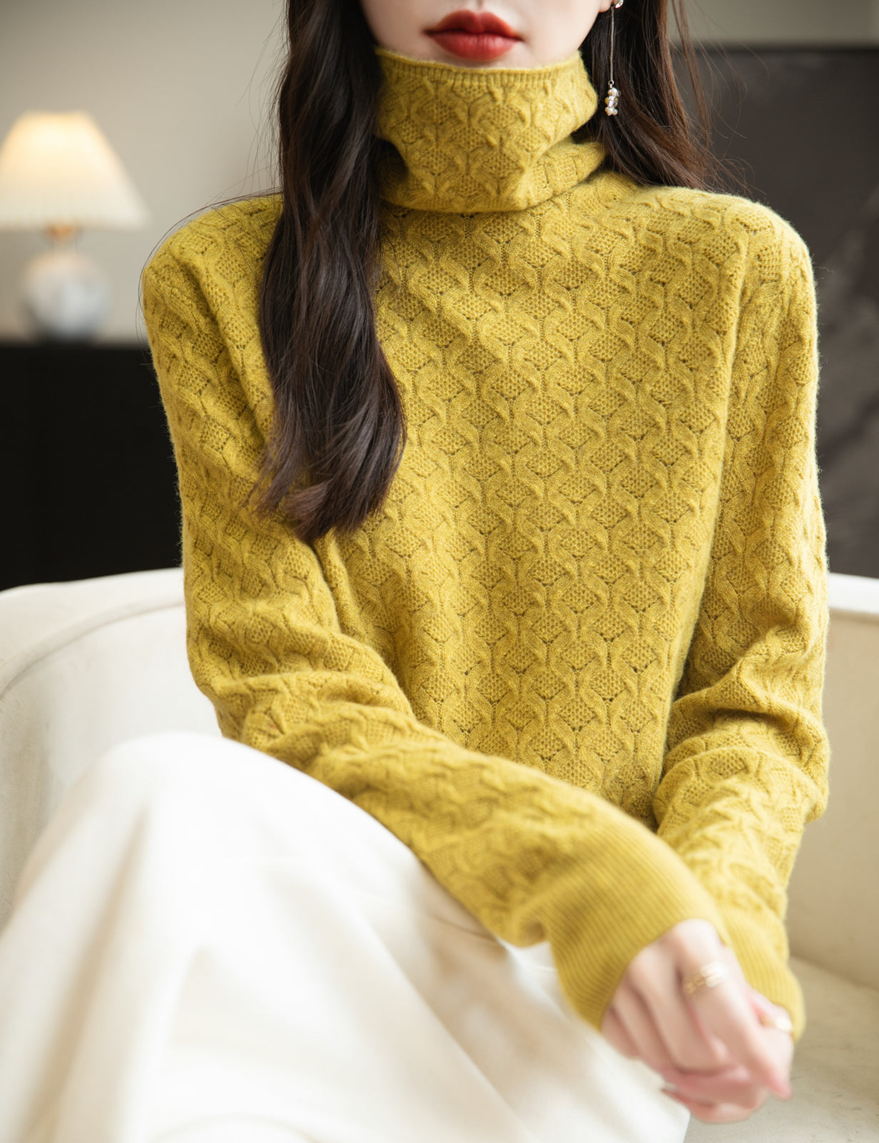 Phyllis Turtleneck Woman Knit Sweater