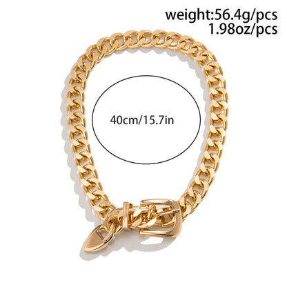 Candice Metal Belt Choker Necklace
