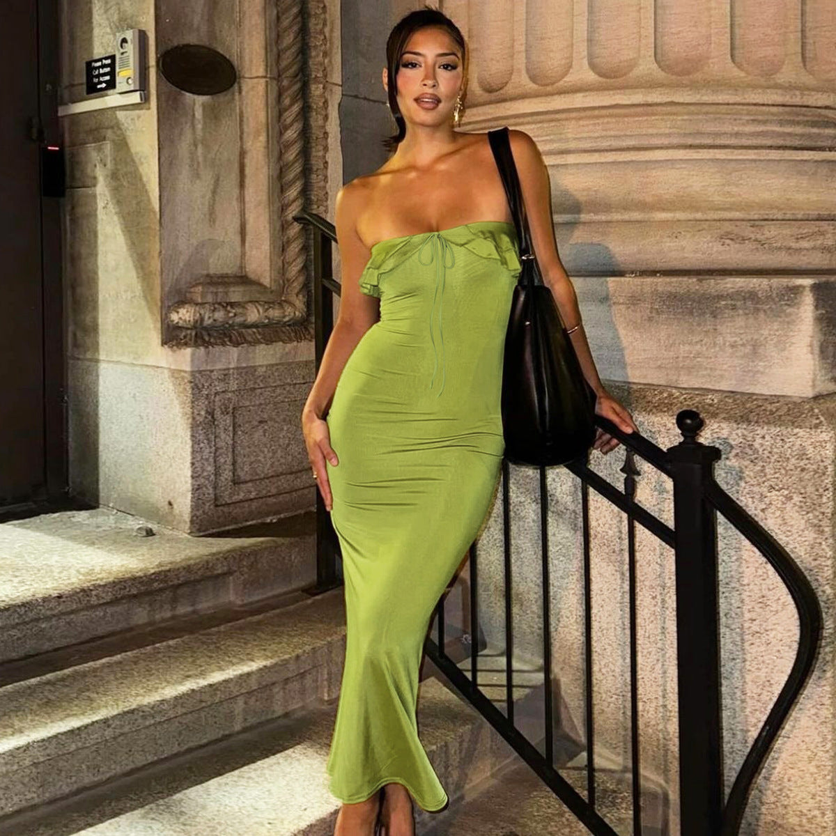 Miranda Off Shoulder Ruffle Maxi Dress