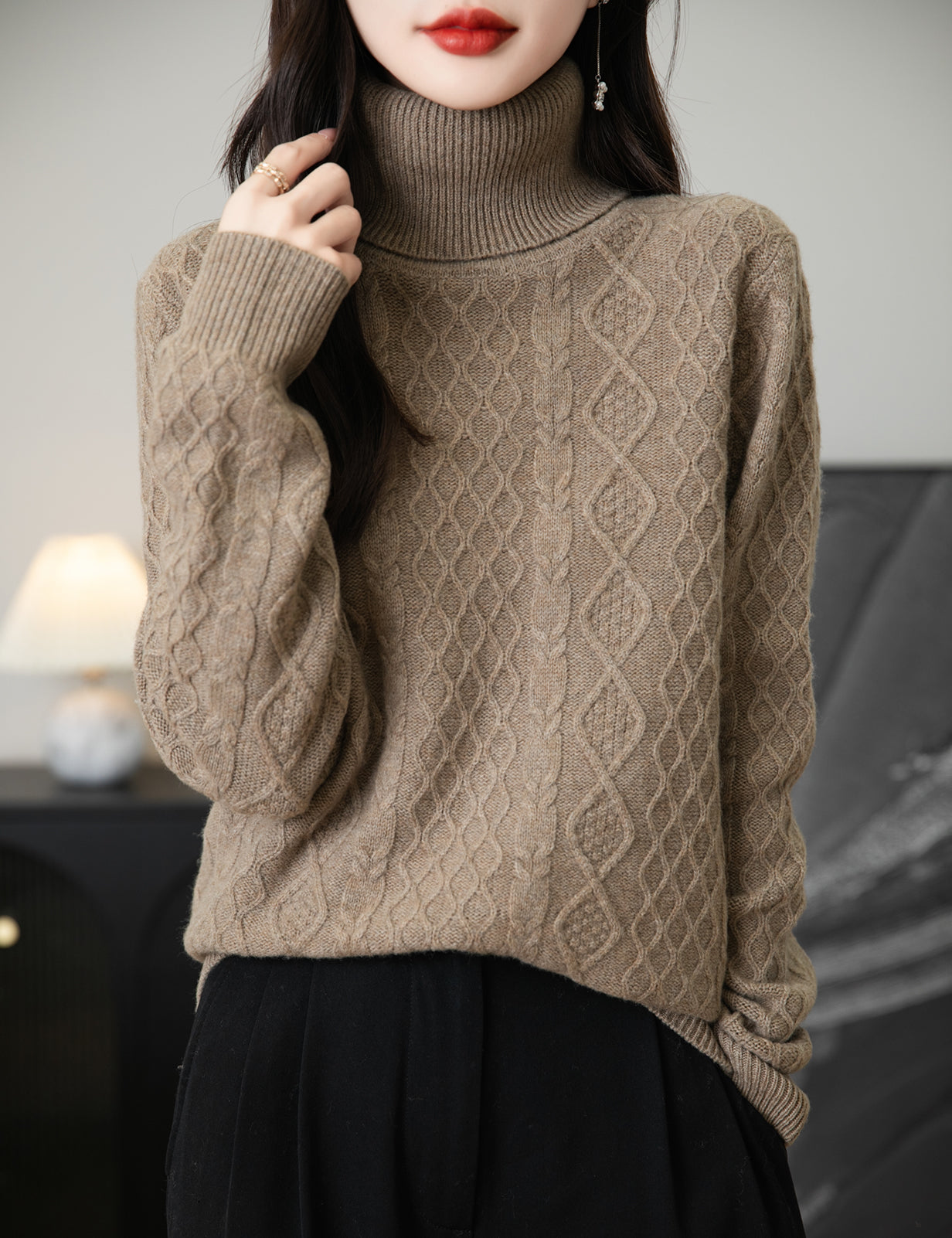 Pat Woman Wool Turtleneck Sweater