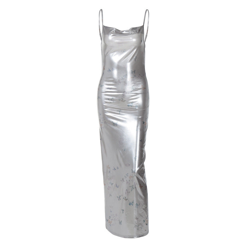 Sharon Spaghetti Strap Backless Bodycon Maxi Dress