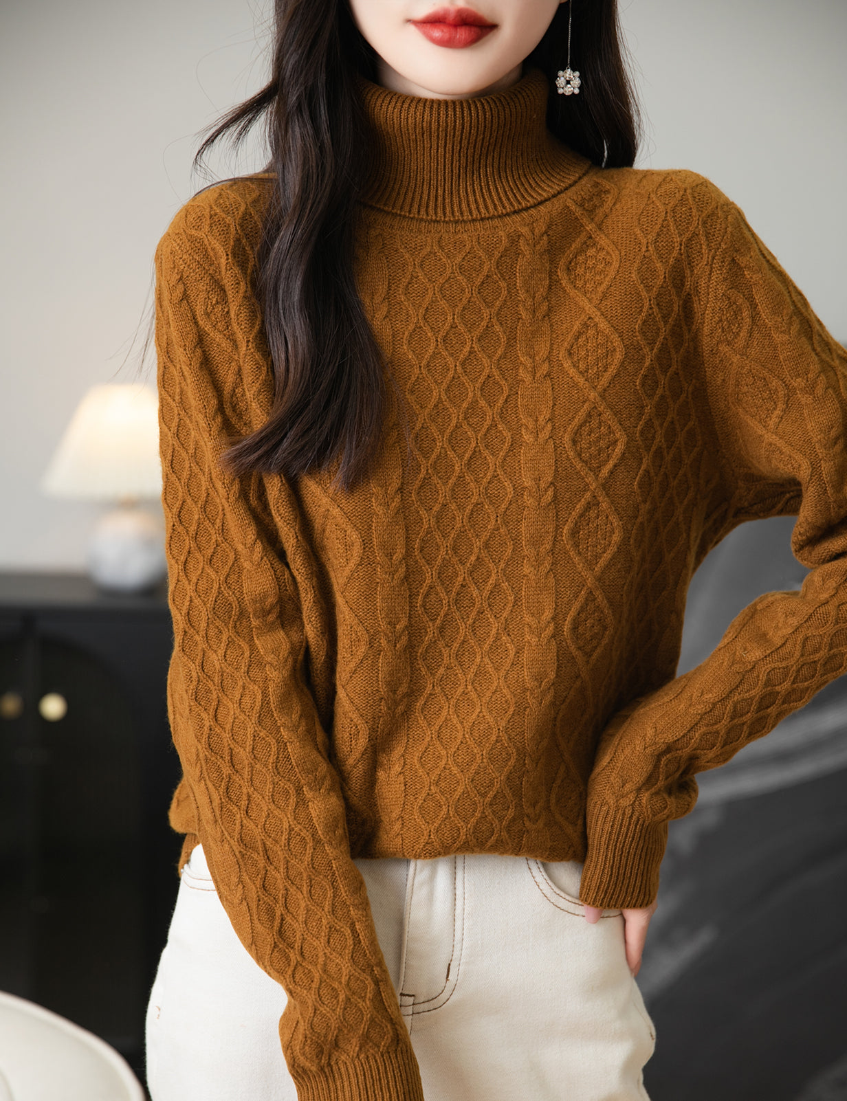 Pat Woman Wool Turtleneck Sweater