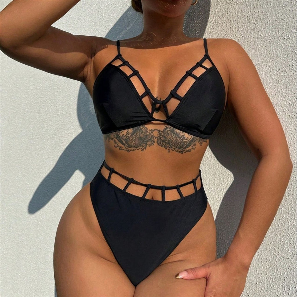 Hannah Cut Out High Leg High Waist Bikini