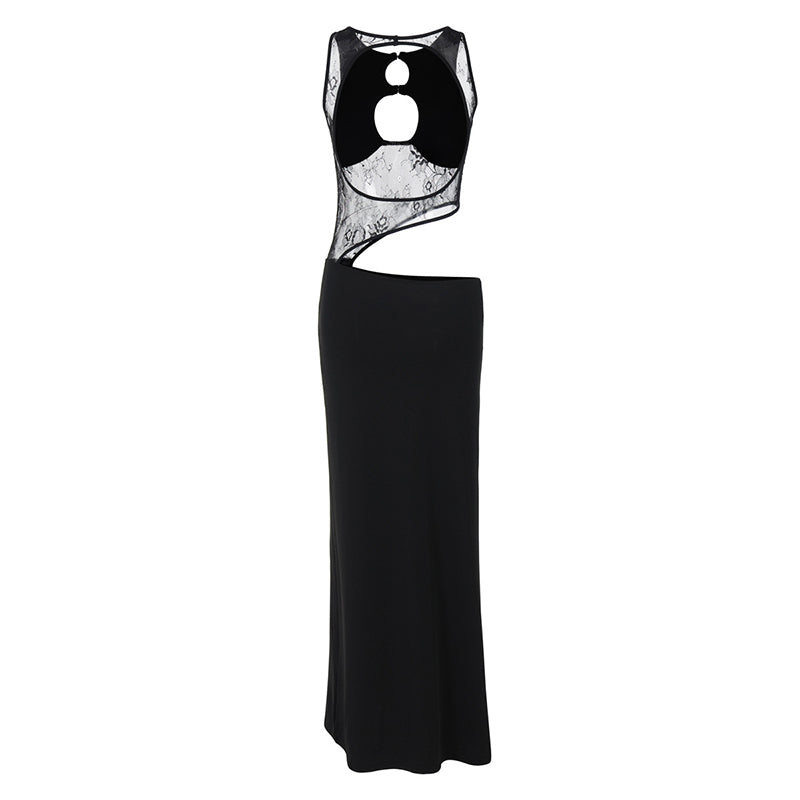 Veronica Hollow Out Sleeveless Sexy Maxi Dress