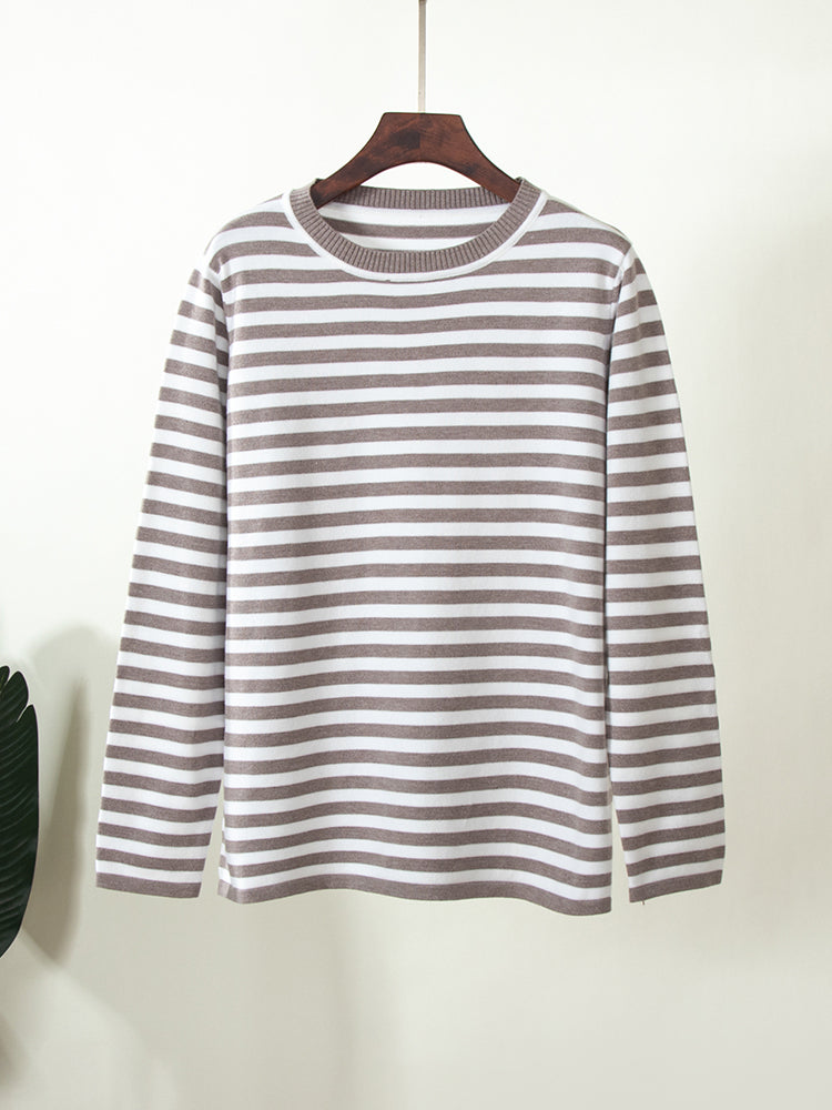 Rita Loose Casual Knitted Stripe Women Sweater