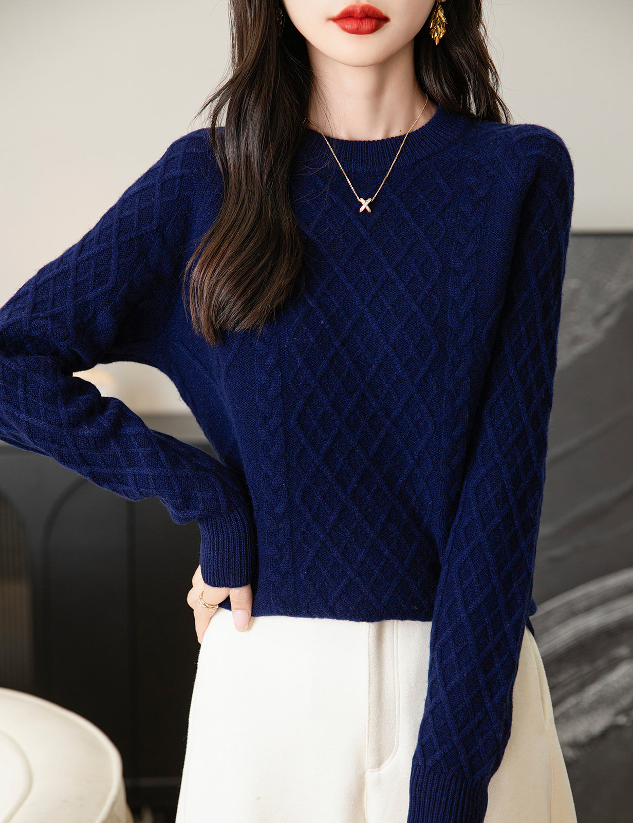 Lauren Woman Crew Neck Soft Long Sleeve Sweater