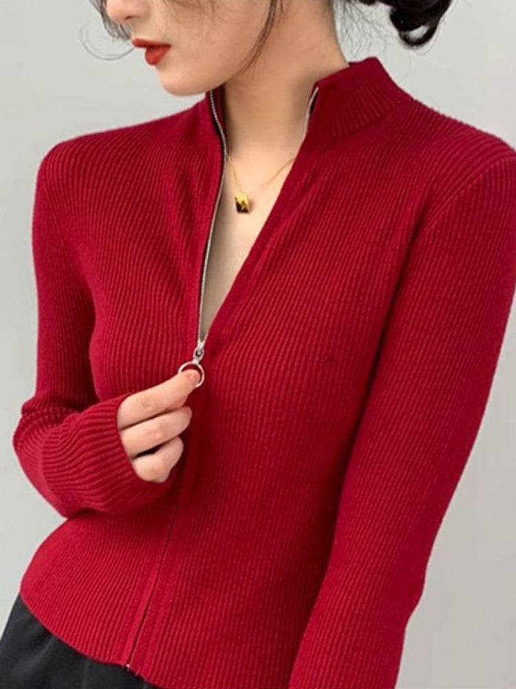 Sally Zipper Woman Sweater