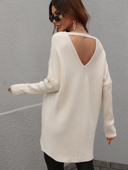 Joanna V-Neck Solid Color Women Sweater