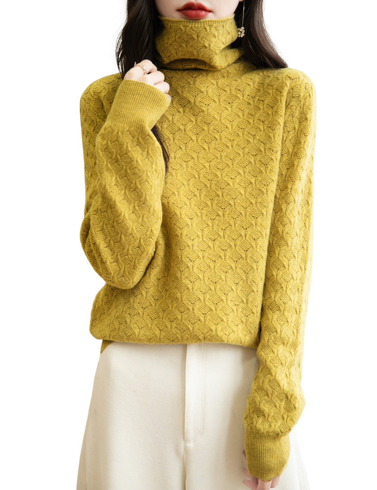 Phyllis Turtleneck Woman Knit Sweater