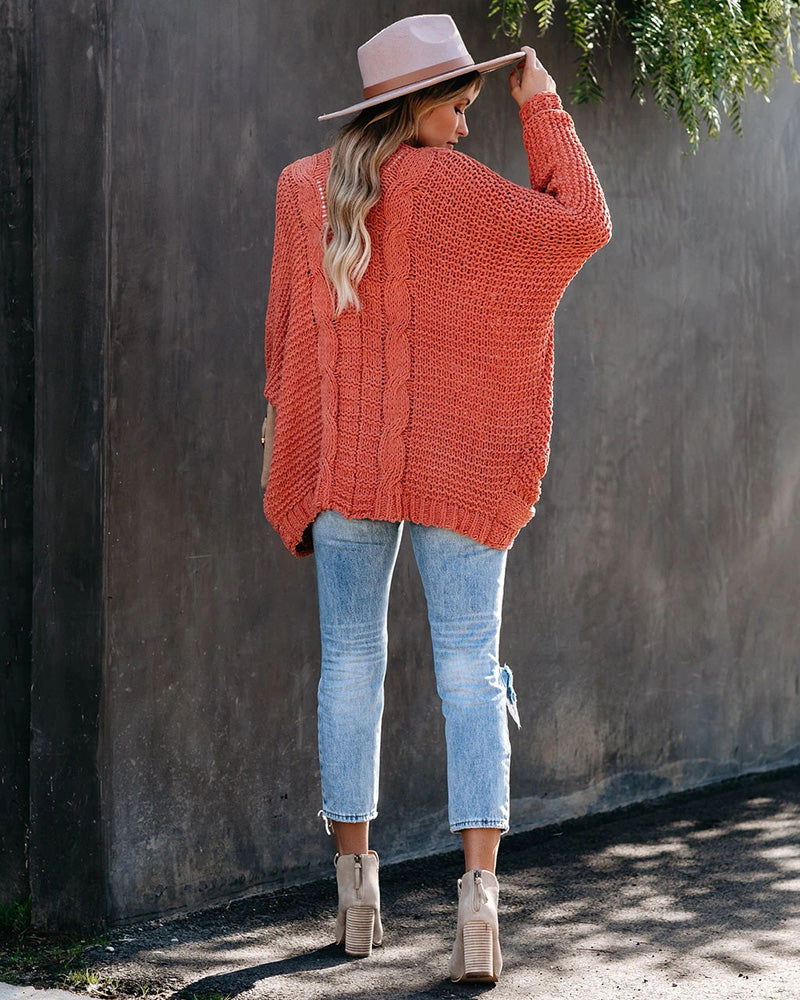 Sheila Oversize Sleeve Boho Knitted Women Sweater