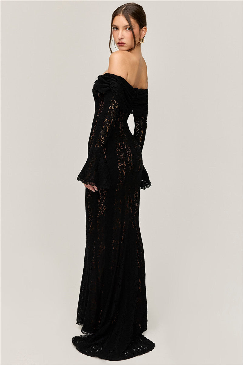 Regina Lace Off-shoulder Sexy Maxi Dress