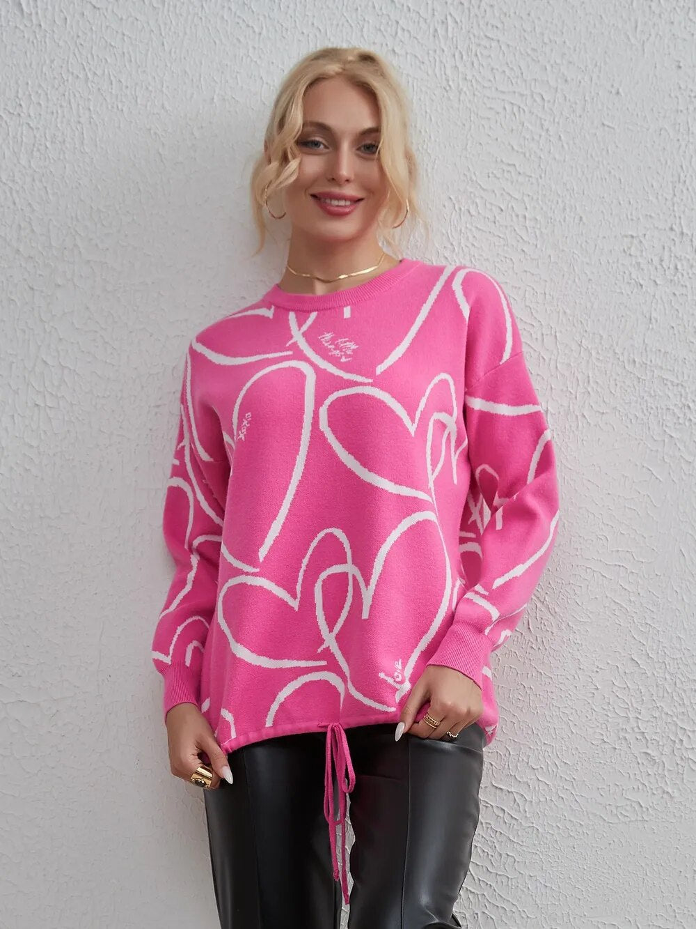 Regina Full Sleeve Casual Lace Up Women Sweater