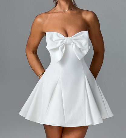 Mary Bow Strapless Backless Sexy Mini Dress