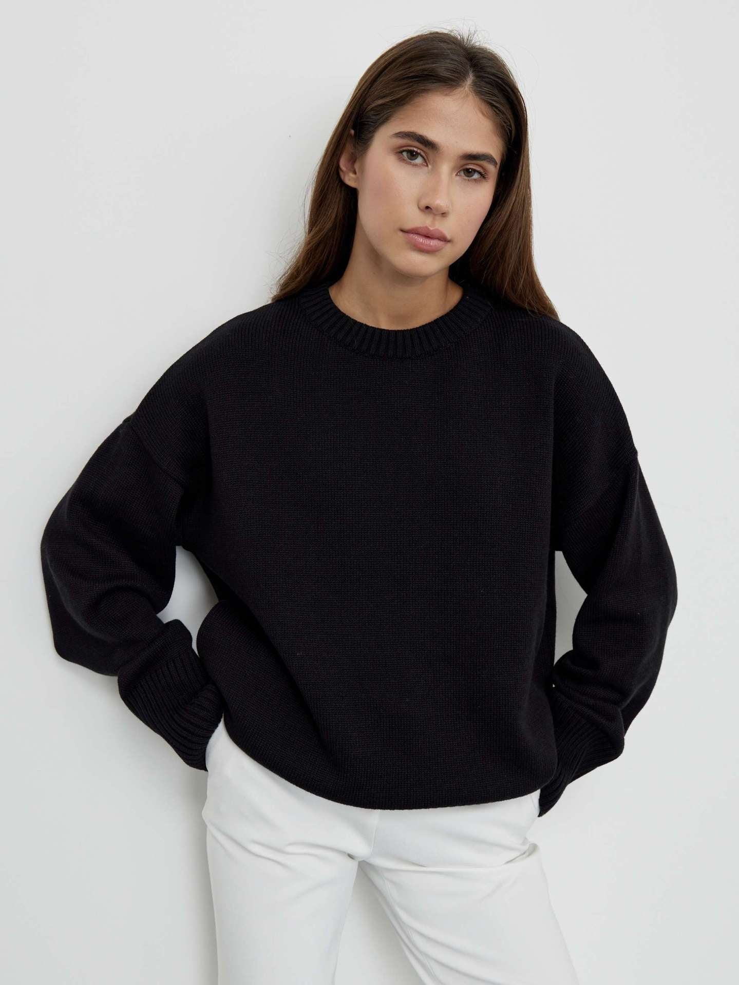 Audrey O Neck Oversized Casual Women Sweater