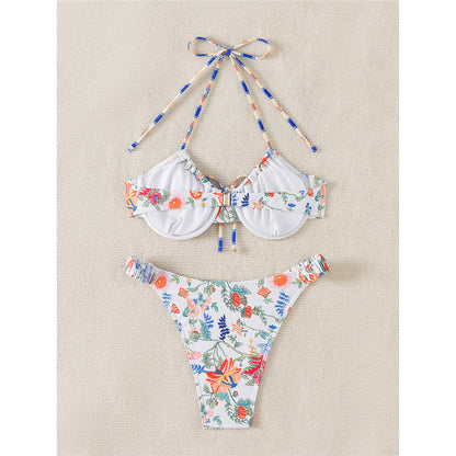 Candice Halter Printed Underwired Bikini