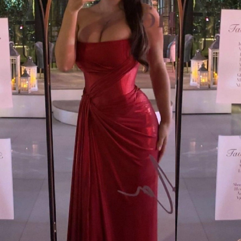 Marie Off-shoulder Strapless Sexy Maxi Dress